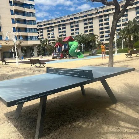Apartamento Beachfront Family With Pool Valência